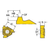 サンドビック コロスレッド266 チップ 【C】 266LG-16SA01F140E 1135 1セット(10PC)（直送品）