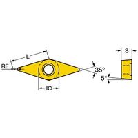 サンドビック コロターン107 チップ 【C】 VBMT 16 04 04-KF 3005 1セット(10PC)（直送品）
