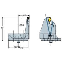 サンドビック コロカットQF カッティングヘッド【F】 SL-QFT-LH38C40-100A 1PC（直送品）
