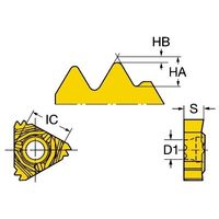 サンドビック コロスレッド266 チップ 【C】 266RG-16MM02A175M 1125 1セット(10PC)（直送品）