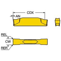 サンドビック コロカット1ー2 チップ 【C】 N123J2-0500-0004-GM 4325 1セット(10PC)（直送品）
