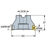 サンドビック コロミル390 カッター 【F】 R390-100Q32-18M 1PC（直送品）