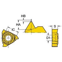 サンドビック コロスレッド266 チップ 【C】 266LG-16NT01A180M 1125 1セット(10PC)（直送品）