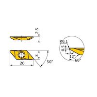 三菱マテリアル インサート BTAT603501R-B VP15TF 1セット(5PC)（直送品）