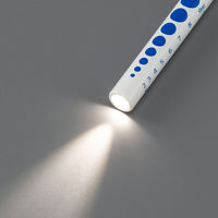 プッシュライト（ペンライト）瞳孔ゲージ付A ホワイト SAS-PL002 1本 オリジナル