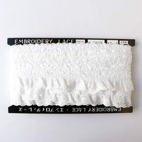 (株) 一 井 商 店 一井商店 綿レースフリル 花柄 幅32mm 10m巻 オフ白 CF5092-00 1セット(長さ10m×2巻)（直送品）