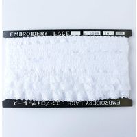 (株) 一 井 商 店 一井商店 綿レースフリル ミニ花柄 幅20mm 10m巻 白 CF5088-0 1セット(長さ10m×2巻)（直送品）