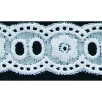 (株) 一井商店 綿レース 幅1.8cm 28m巻 白 CL7175-0 1セット(長さ28m×2巻)（直送品）