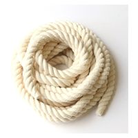 日本紐釦貿易 日本紐釦 綿ロープ 甘打 W12mm×5m巻 生成 S3-1 1セット(3巻)