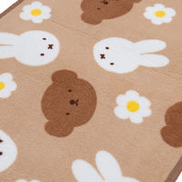 センコー ミッフィー お顔とお花 インテリアマット 約45×120cm ベージュ DBI221108 1枚（直送品）