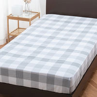 西川 itorie（イトリエ） 綿サッカークイックシーツ（シングル）ブルー 綿100% オーガニックコットン 日本製 洗濯可