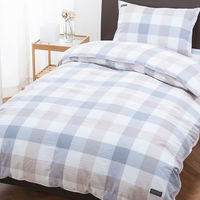 西川 itorie（イトリエ） 綿サッカー掛けふとんカバー（ダブル）ラベンダー 綿100% オーガニックコットン 日本製 洗濯可