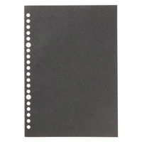 無印良品 ノート型はがせるルーズリーフ A5・6mm横罫 20穴 50枚 黒 1セット（4冊） 良品計画