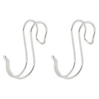 無印良品 ステンレス横ブレしにくいフック 大 2個入 約直径1.5×2.5cm 1セット（1袋（2個入）×10） 良品計画