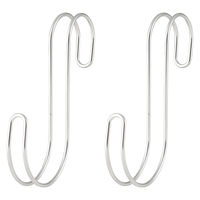 【まとめ買いセット】無印良品 ステンレス横ブレしにくいS字フック 大 2個入 約7cm×1.5×14cm 1セット（20個：2個入×10）