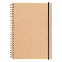 無印良品 上質紙ダブルリングノート ドット方眼 ベージュ A5 白 70枚 ゴム留め付き 1セット（15冊） 良品計画