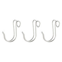 無印良品 ステンレス横ブレしにくいフック 小 3個入 約直径1×2.5cm 1セット（9個：3個入×3） 良品計画