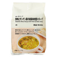 無印良品 食べるスープ 豚肉とチンゲン菜の胡麻味噌担々スープ 10袋（40食：4食分×10袋） 良品計画