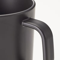 無印良品 ポリプロピレンふた付きマグカップ 黒 約270ml 約直径8×高さ8cm 1箱（8個入）良品計画