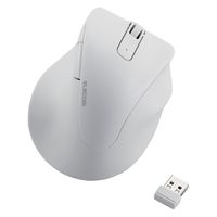 ワイヤレスマウス 静音 無線 2.4GHz 握りの極み 5ボタン Lサイズ ホワイト M-XGL30DBSKWH エレコム 1個