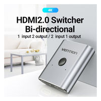 HDMIスイッチャー 2切替 4K60Hz HDMI2.0 HDMI切替器 AF-2373 1個 VENTION