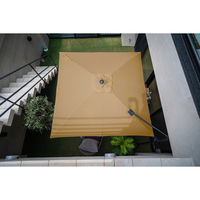 重し不要・取付簡単　オーニングパラソル　パラシェード　スクエア　ブラウン PDSQ1-BR 1個（直送品）