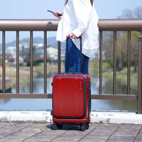 衣川産業 スーツケース INTER CITY フロントオープン48c ワイン 6052044 1個