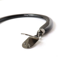 日本紐釦貿易 日本紐釦 プラスチック製ハンドル フォーマルタイプ クワエ金具付き W16×H15cmK254-B　2本1組×3組（直送品）