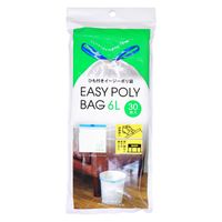 ゴミ袋 ひも付きイージーポリ袋 白半透明 6L 30枚入×3パック ネクスタ