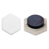 ミツヤ タイルマグネット六角 5個入 ホワイト TMGH5P-00 1セット(1パック×5)