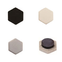 ミツヤ タイルマグネット六角 5個入 モノクロアソート TMGH5P-MAS 1セット(1パック×5)