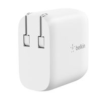 USB充電器 40W Type-C 2ポート 急速充電 小型 軽量 ホワイト ACアダプター AC充電器 1個 Belkin