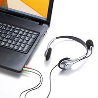サンワサプライ マルチメディアPCヘッドセット MM-HS515SVN 1個（わけあり品）