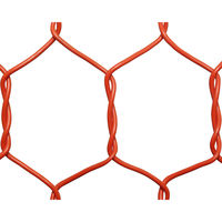 吉田隆 ビニール亀甲金網 オレンジ 線径1.9mm(#14)×幅910mm×長さ15m 00956435 1巻