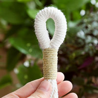 リーフ マクラメプランツハンガー ワンポイントイエロー ミニ(1本) 470787 1個（直送品）