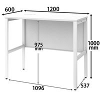 (組立設置込)オカムラ ジャスタスハイタイプデスク 引出無 幅1200×奥行600×高さ1000mm ネオホワイト／ナチュラルオーク 1台  オリジナル