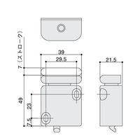 杉田エース バリアフリードアストッパー PAー201手動ロック 面付 ミディアム T5A-3 1個（直送品）