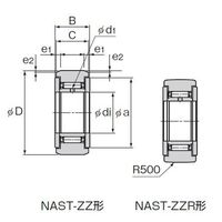 THK ローラーフォロア NAST8ZZR 1セット(3PC)（直送品）