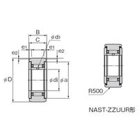 THK ローラーフォロア NAST10ZZUUR 1セット(2PC)（直送品）