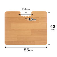 サンコー 防水 トイレマット 拭ける 床汚れ防止 ベージュ ウッド 55×43cm おくだけ吸着 KV-15 日本製  10枚