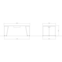 【軒先渡し】ニシキ工業  会議テーブル  幅1800×奥行900×高さ720mm  ウオールナット  AQHY-B1890W-WN  1台（直送品）