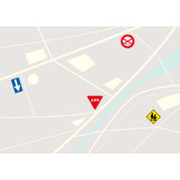 グリーンクロス　規制標識　Ｓ３１１ーＢ　指定方向外進行禁止　ステッカーφ50　S311-B　1セット（5枚入）（直送品）