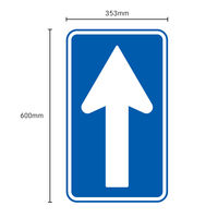 グリーンクロス 規制標識　Ｓ３２６ー２ーＡ　自転車一方通行　ステッカーＷ６００　1枚（直送品）