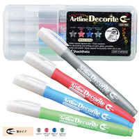 シヤチハタ デコライト 筆 4色セット EDF-F/4PSH3 1セット(1個×3)