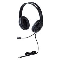 ヘッドセット 4極 有線 単一指向性 ノイズキャンセリング 大型オーバーヘッド HS-HP07STBK 1個 エレコム（直送品）