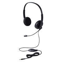 ヘッドセット 4極 有線 単一指向性 ノイズキャンセリング オーバーヘッド HS-HP06STBK 1個 エレコム（直送品）