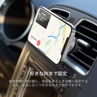 ワイヤレス充電器 車載用 Magsafe対応 カーチャージャ― iPhone 14 13 / 12 エアコン吹き出し口用 シルバー　Belkin ベルキン