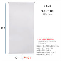 ホームテイスト つっぱりロールスクリーン 採光タイプ 縦900×横1800ｍm ベージュ SH-16-H90 1台（直送品）