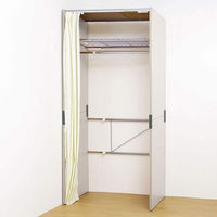 【軒先渡し】日本住器工業 クローゼットハンガー 棚有タイプ 幅850～1250×高さ2110ｍｍ 1800-80CＴ(RC)アイボリー 1台（直送品）