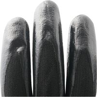 【ニトリル背抜き手袋】小野商事 AG7555 ニトリルブラック M AG7555 10双